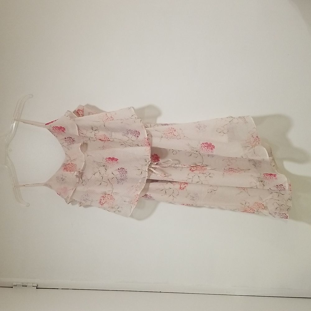 A New Day Floral Chiffon Asymmetrical Dress